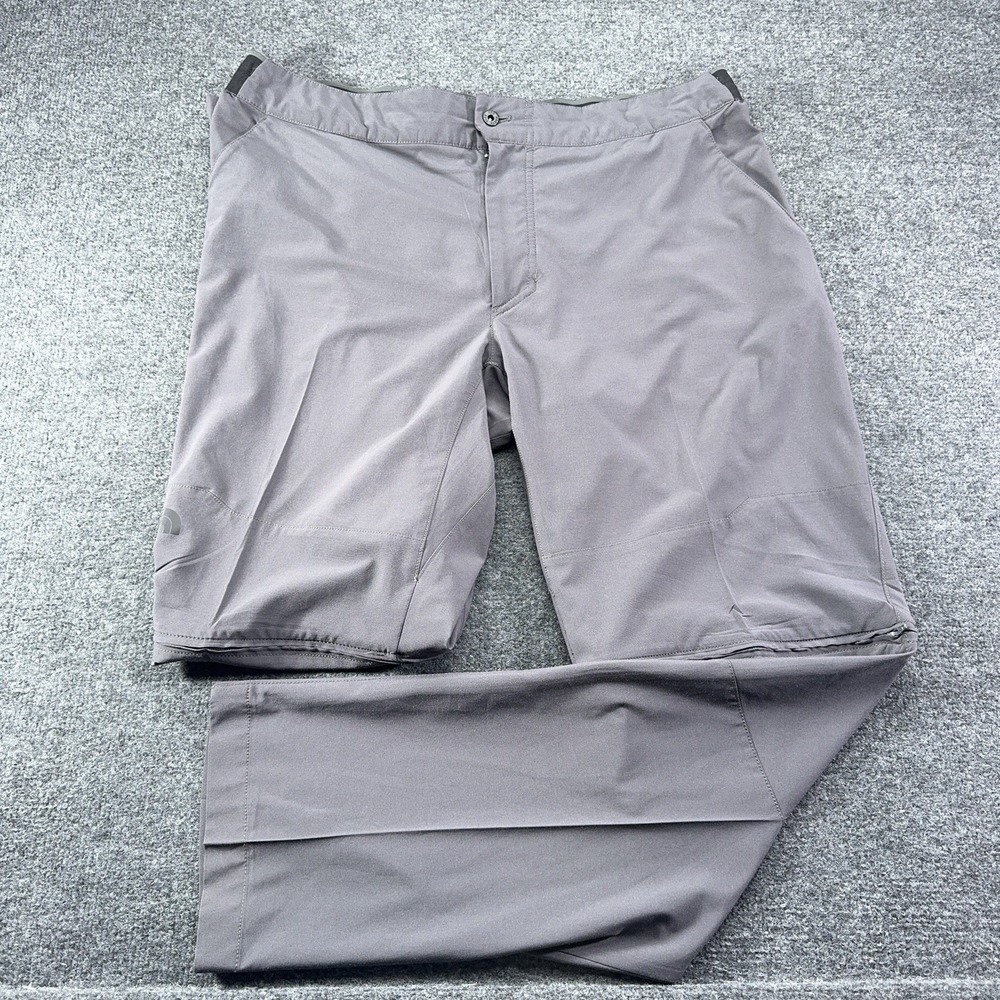 The North Face Mens Convertible Trail Hiking Pants Gray Zip Off Shorts 38x32
